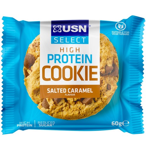 USN High Protein Cookie Salted Caramel 60g - ciastko proteinowe słony karmel