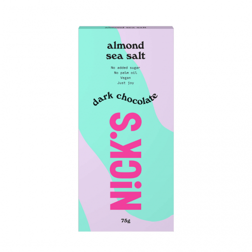 NICKS Dark Chocolate Almond Sea Salt 75g