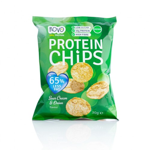 Chipsy śmietankowo-cebulowe proteinowe - 30g - Novo