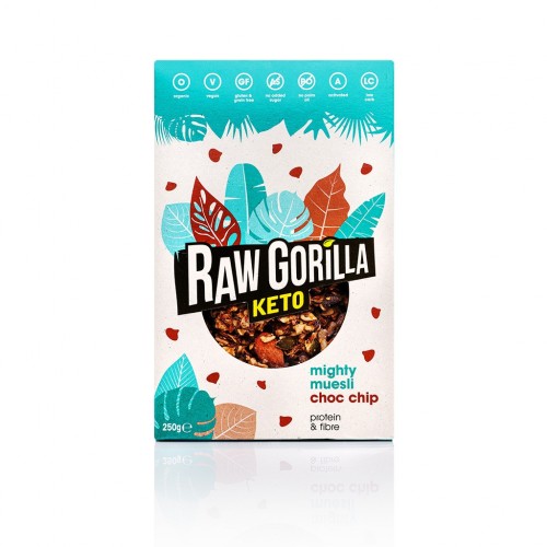 Kawałki czekolady - granola keto - 250g - Raw Gorilla
