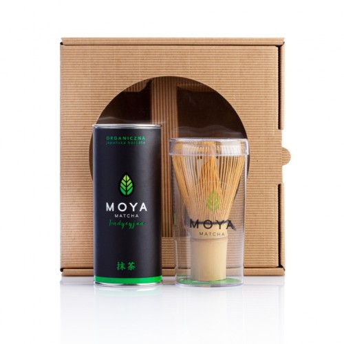 Zestaw do przygotowania Matchy (30g + bambusowa miotełka) - Moya