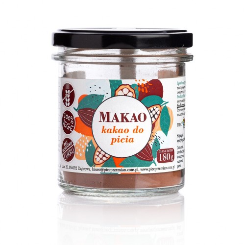 Makao - bezglutenowe kakao do picia z erytrolem - 180g - Pięć Przemian