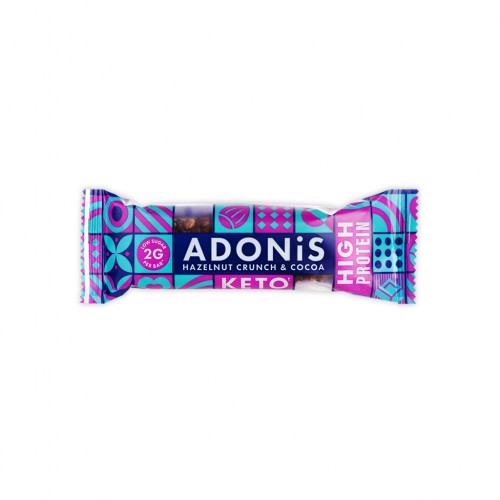 Baton z orzechami laskowymi i kakao - keto - 45g - Adonis