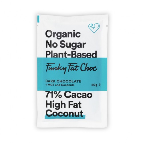 Kokos - czekolada gorzka keto z MCT - 50g - Funky Fat Foods