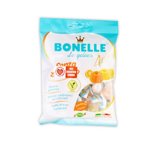 Cytryna i mandarynki żelki bez cukru - 90g - Bonelle