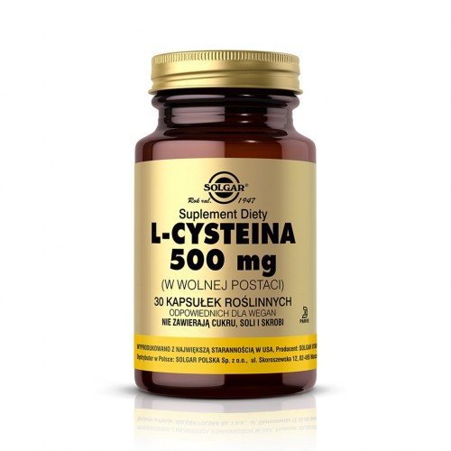 L-cysteina 500 mg 30 kapsułek - SOLGAR