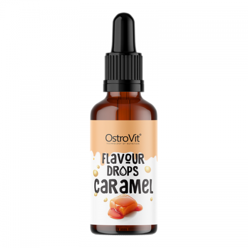 OstroVit Flavour Drops Caramel 30ml - słodzony aromat bez cukru