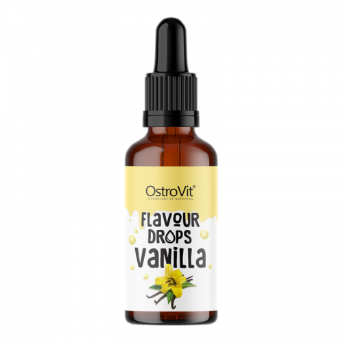 OstroVit Flavour Drops Vanilla 30ml - słodzony aromat bez cukru