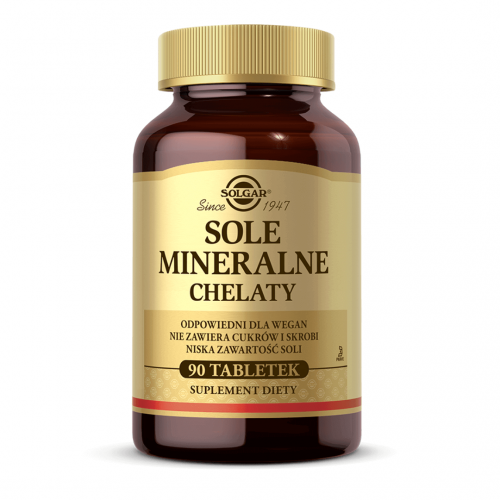 SOLGAR Sole mineralne Chelaty 90 kapsułek