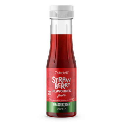OstroVit Strawberry Sauce 300g - syrop zero bez cukru