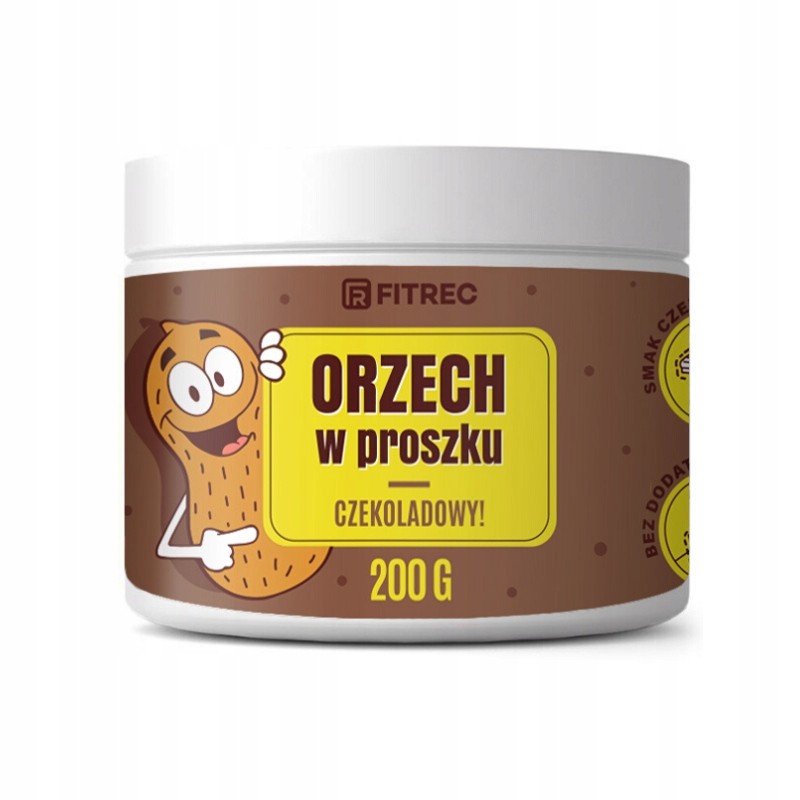 FITREC Orzech w Proszku Czekoladowy 200g (70% mniej tłuszczu)
