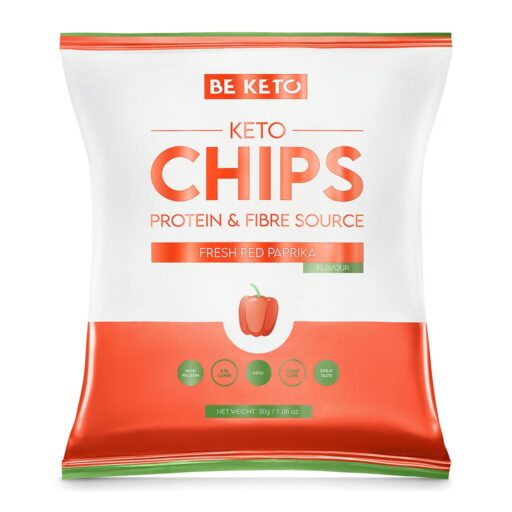 Keto Chipsy - Świeża Czerwona Papryka - 30g - BeKeto