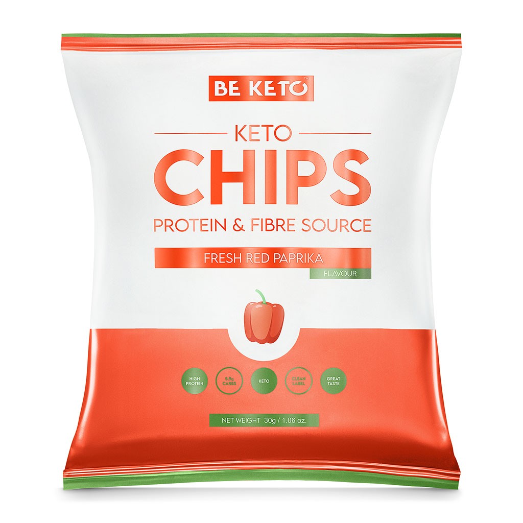 Keto Chipsy - Świeża Czerwona Papryka - 30g - BeKeto