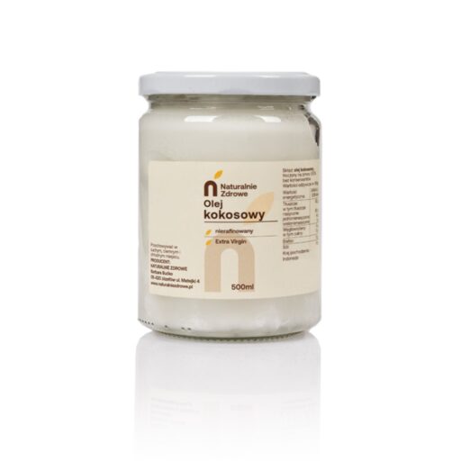 2214.jpg Olej Kokosowy nierafinowany Extra Virgin 500ml - Naturalnie Zdrowe