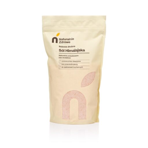 Sól Himalajska różowa drobna 1kg - Naturalnie Zdrowe