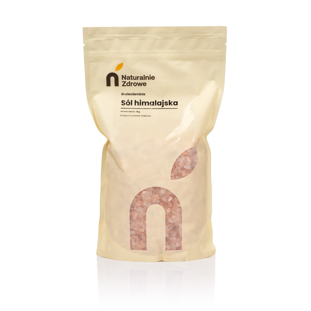 Sól Himalajska gruboziarnista 1kg - Naturalnie Zdrowe