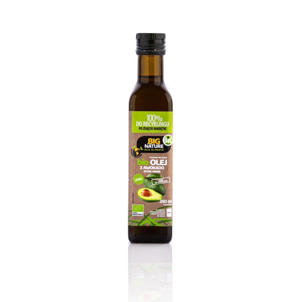 Tłoczony na zimno - olej BIO z awokado - 250ml - Big Nature