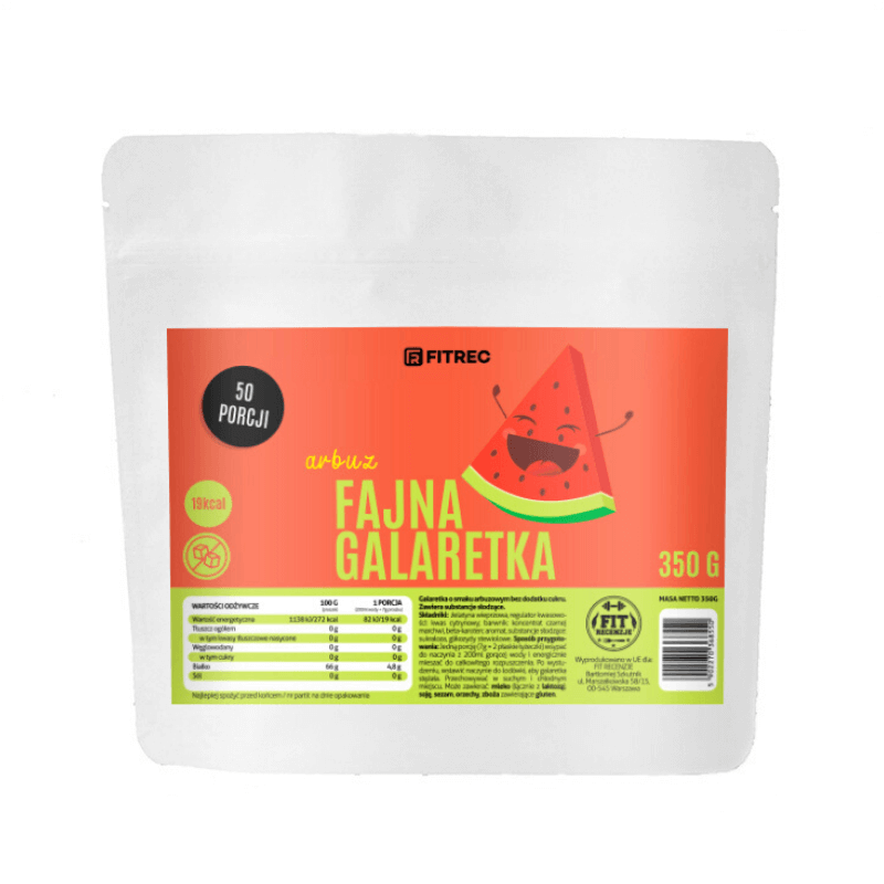 FITREC Fajna Galaretka Bez Cukru Arbuz 350g (50 PORCJI)