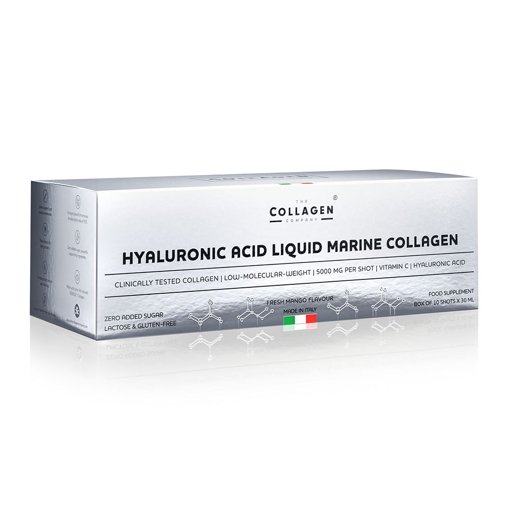 Płynny Kolagen Morski z Kwasem Hialuronowym - Mango - 10 x 30 ml - The Collagen Company