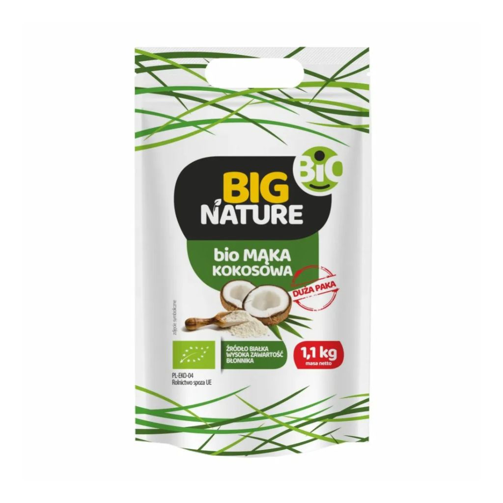 BIGNATURE-1100G-MAKAKOKOSWOA.JPG Mąka kokosowa - 1100g - Big Nature