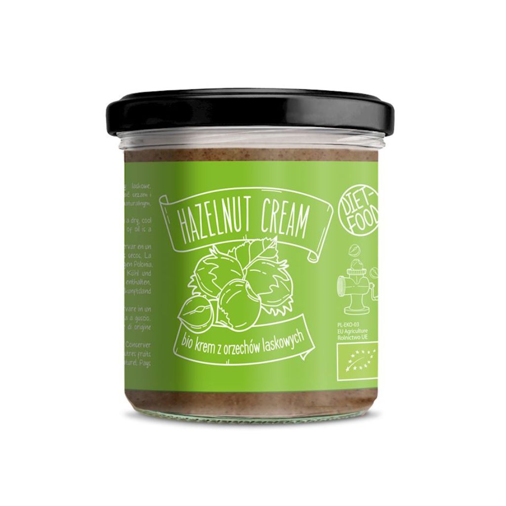 Krem z Orzechów Laskowych BIO - 300g - Diet-Food
