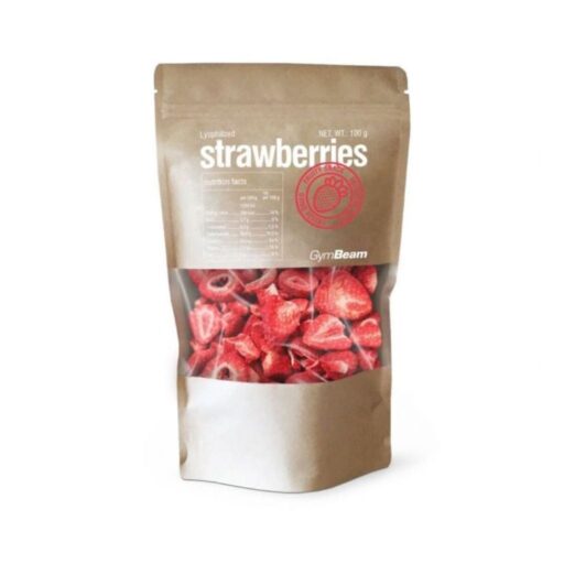 truskawki.liofilizowane Liofilizowane Truskawki - 100g - Gymbeam