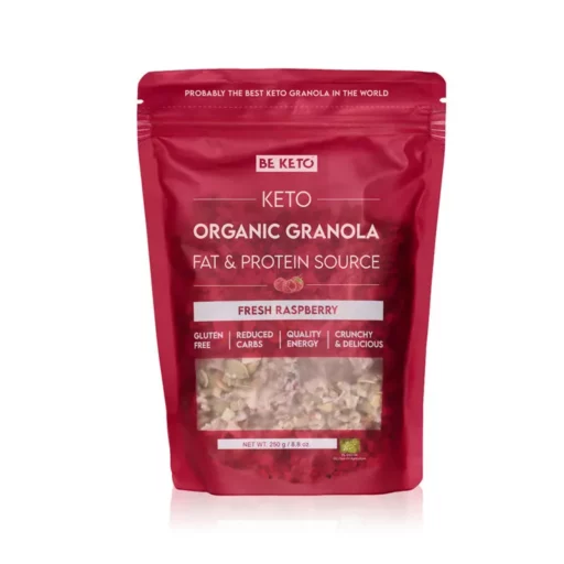 Keto-Granola-Raspberry-1024x1024px-1-800x800-1.jpg BIO Keto Granola - Świeża Malina 250g